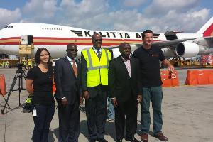 Ambassador with Foreign Min and Direct Relief Staff